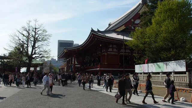 Senso-ji temple in Asakusa, representative of east Tokyo value hotel bases
